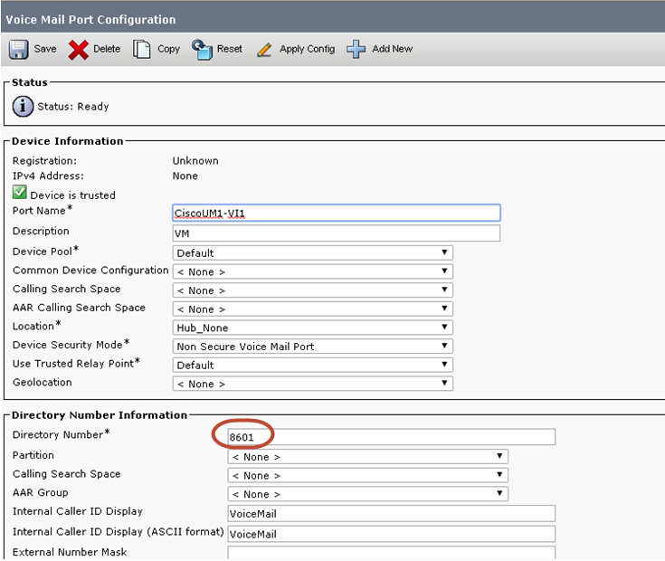 cisco cucm 8.6 voice mail port cisco cucm 8.6 voice mail port